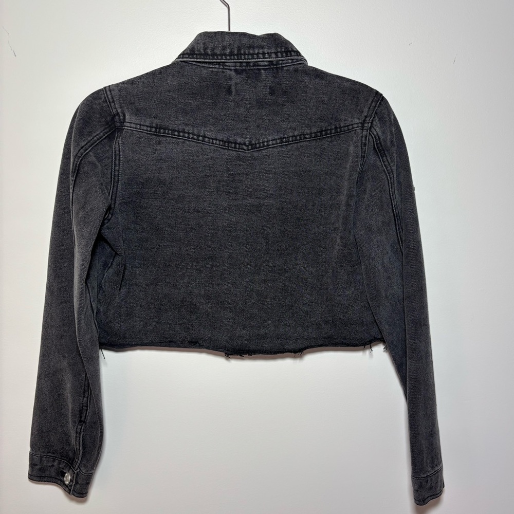 Urban Bliss Black Denim Cropped Jacket - Picture 5 of 7